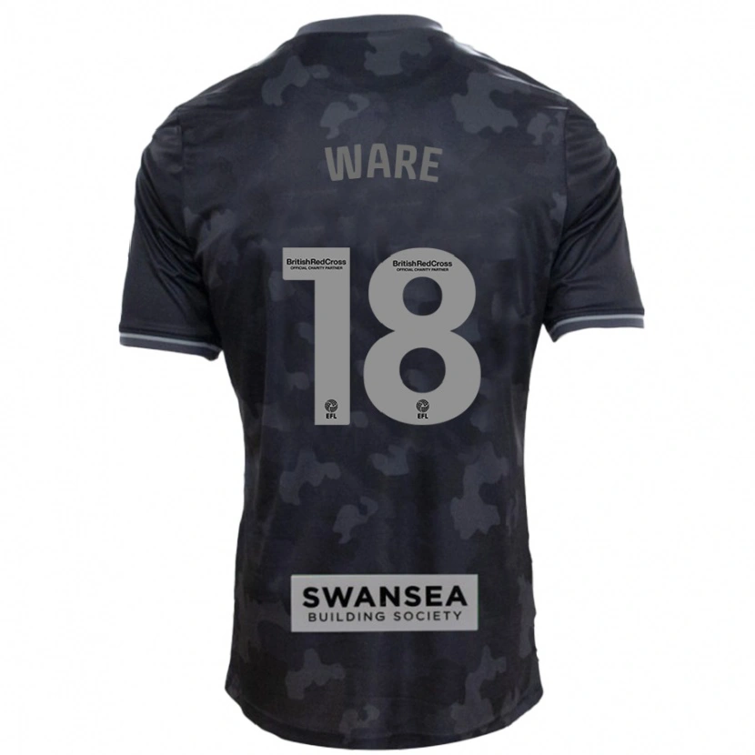 Danxen Kinderen Phoebe Ware #18 Zwart Uitshirt Uittenue 2024/25 T-Shirt