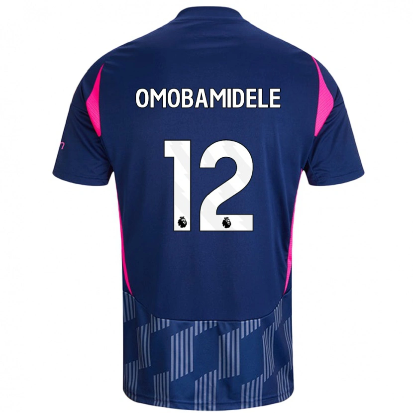 Danxen Kinderen Andrew Omobamidele #12 Koningsblauw Roze Uitshirt Uittenue 2024/25 T-Shirt