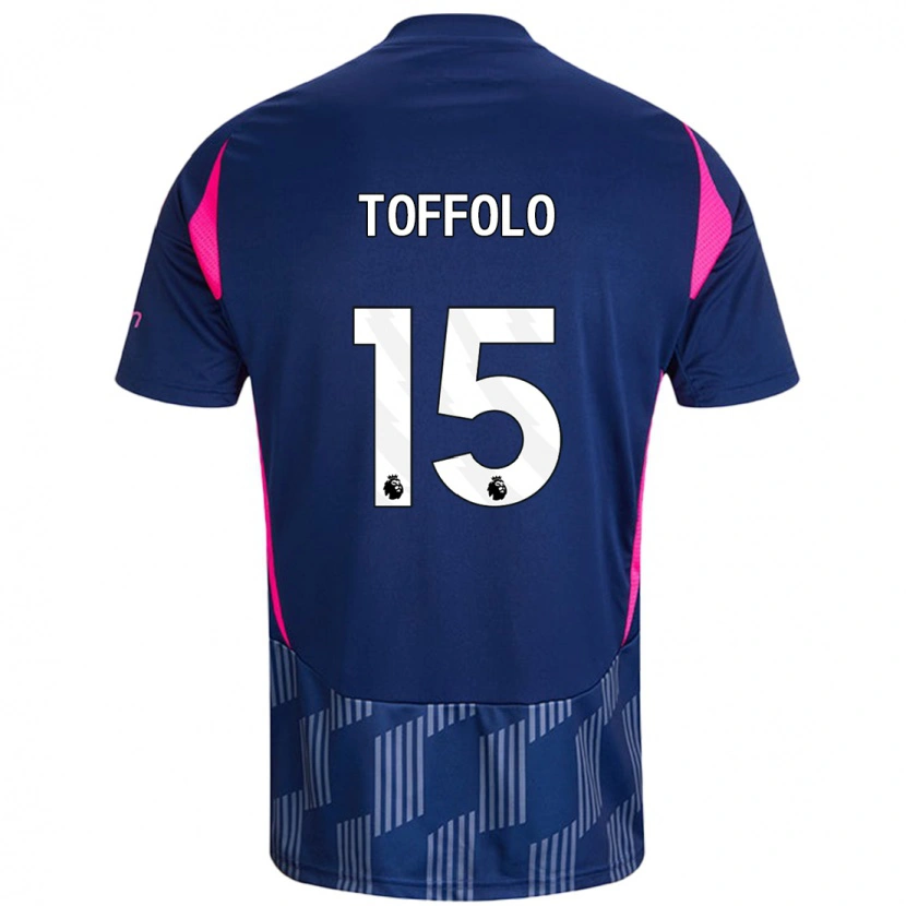 Danxen Kinderen Harry Toffolo #15 Koningsblauw Roze Uitshirt Uittenue 2024/25 T-Shirt