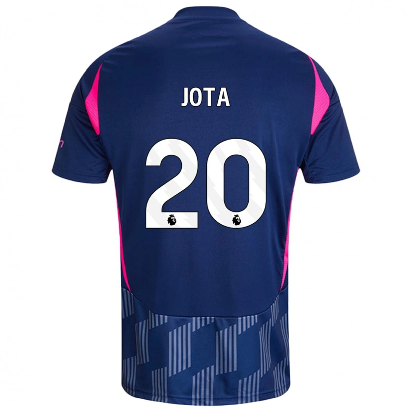 Danxen Kinderen Jota Silva #20 Koningsblauw Roze Uitshirt Uittenue 2024/25 T-Shirt