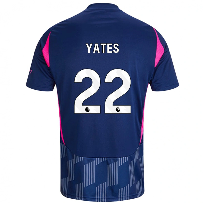 Danxen Kinderen Ryan Yates #22 Koningsblauw Roze Uitshirt Uittenue 2024/25 T-Shirt