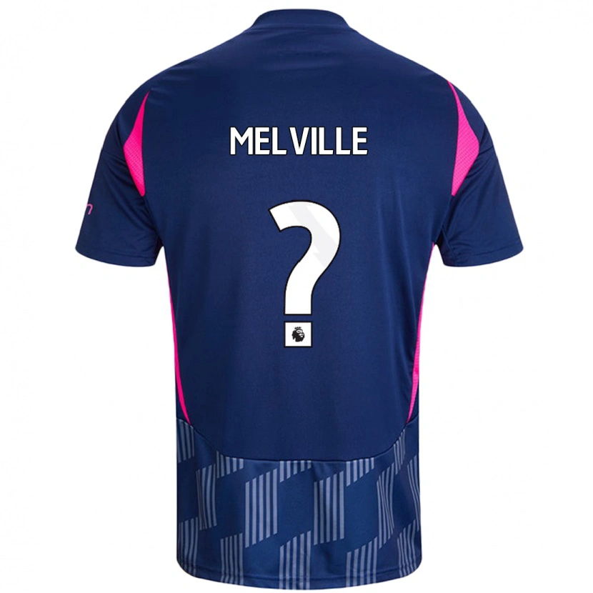 Danxen Kinderen Logan Melville #0 Koningsblauw Roze Uitshirt Uittenue 2024/25 T-Shirt