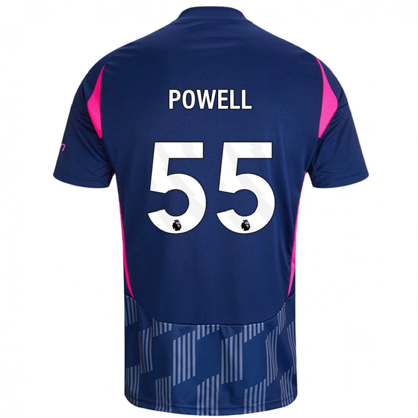 Danxen Kinderen Josh Powell #55 Koningsblauw Roze Uitshirt Uittenue 2024/25 T-Shirt