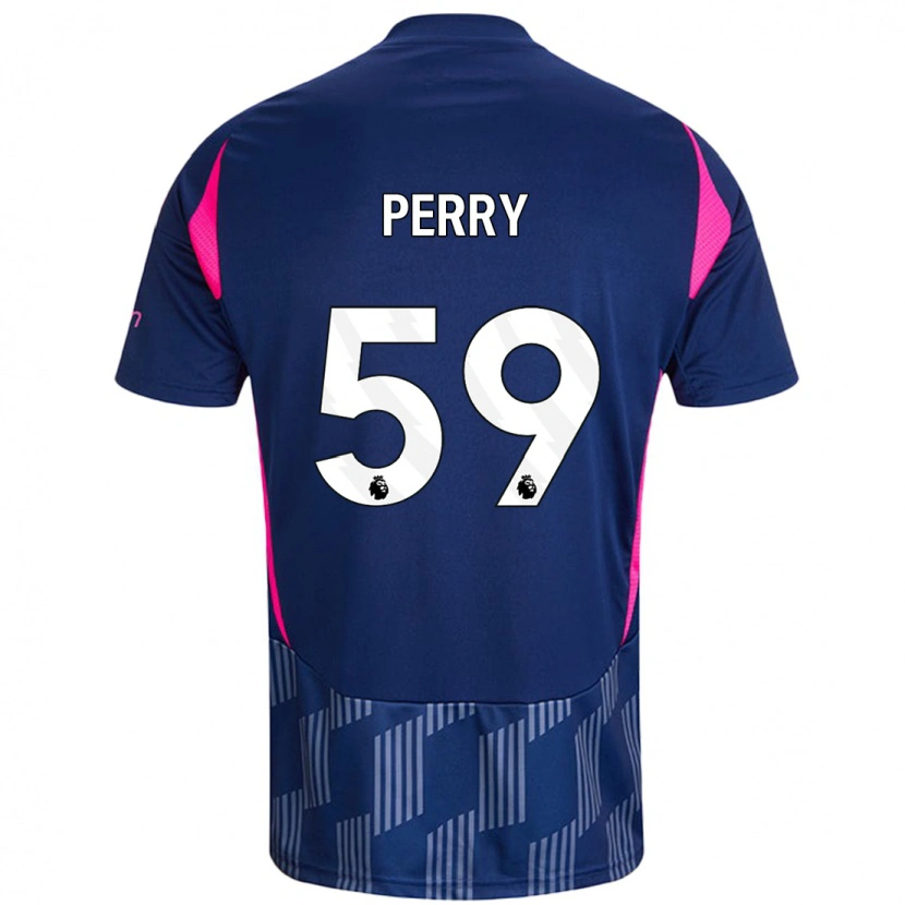 Danxen Kinderen Ben Perry #59 Koningsblauw Roze Uitshirt Uittenue 2024/25 T-Shirt