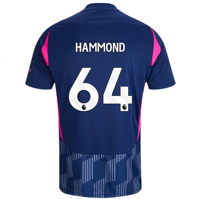 Danxen Kinderen Ben Hammond #64 Koningsblauw Roze Uitshirt Uittenue 2024/25 T-Shirt