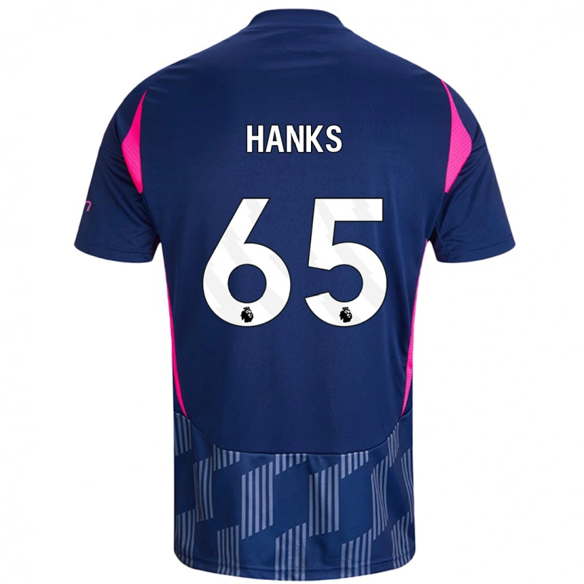 Danxen Kinderen Justin Hanks #65 Koningsblauw Roze Uitshirt Uittenue 2024/25 T-Shirt