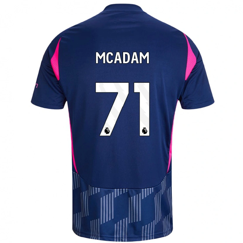 Danxen Kinderen Kyle Mcadam #71 Koningsblauw Roze Uitshirt Uittenue 2024/25 T-Shirt