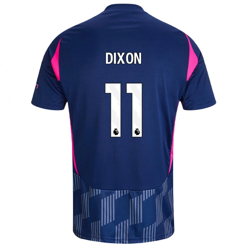 Danxen Kinderen Chloe Dixon #11 Koningsblauw Roze Uitshirt Uittenue 2024/25 T-Shirt