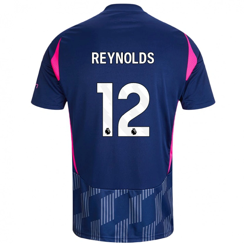 Danxen Kinderen Niamh Reynolds #12 Koningsblauw Roze Uitshirt Uittenue 2024/25 T-Shirt