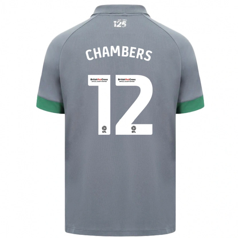 Danxen Kinderen Calum Chambers #12 Donkergrijs Uitshirt Uittenue 2024/25 T-Shirt