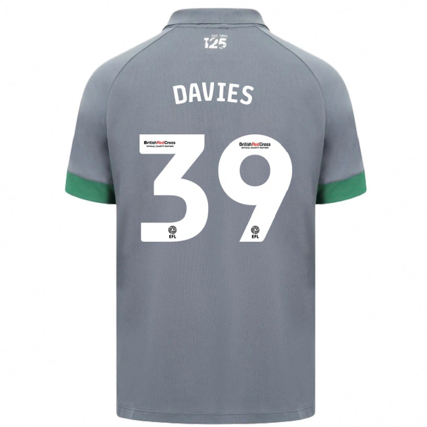 Danxen Kinderen Isaak Davies #39 Donkergrijs Uitshirt Uittenue 2024/25 T-Shirt