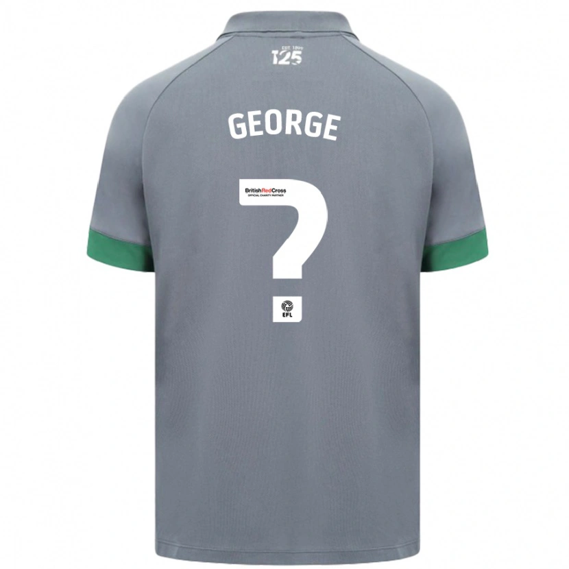 Danxen Kinderen Trey George #0 Donkergrijs Uitshirt Uittenue 2024/25 T-Shirt