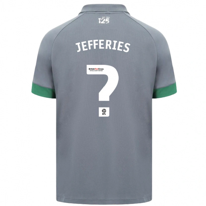 Danxen Kinderen Isaac Jefferies #0 Donkergrijs Uitshirt Uittenue 2024/25 T-Shirt