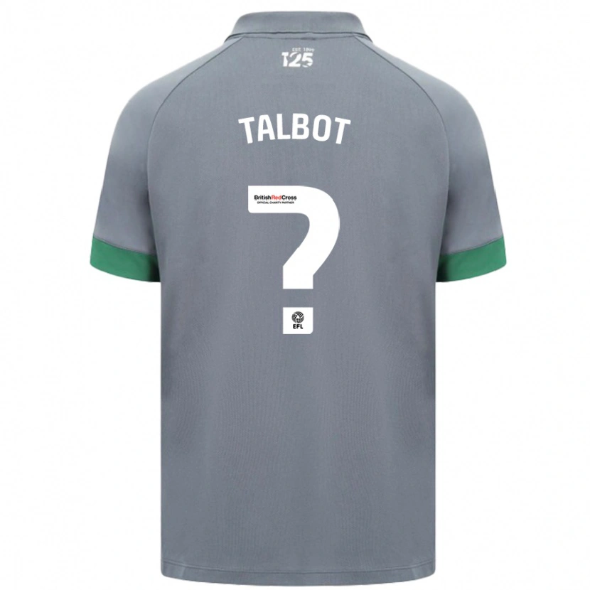 Danxen Kinderen Lennon Talbot #0 Donkergrijs Uitshirt Uittenue 2024/25 T-Shirt