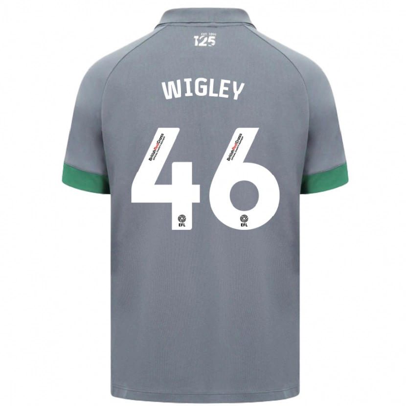 Danxen Kinderen Morgan Wigley #46 Donkergrijs Uitshirt Uittenue 2024/25 T-Shirt