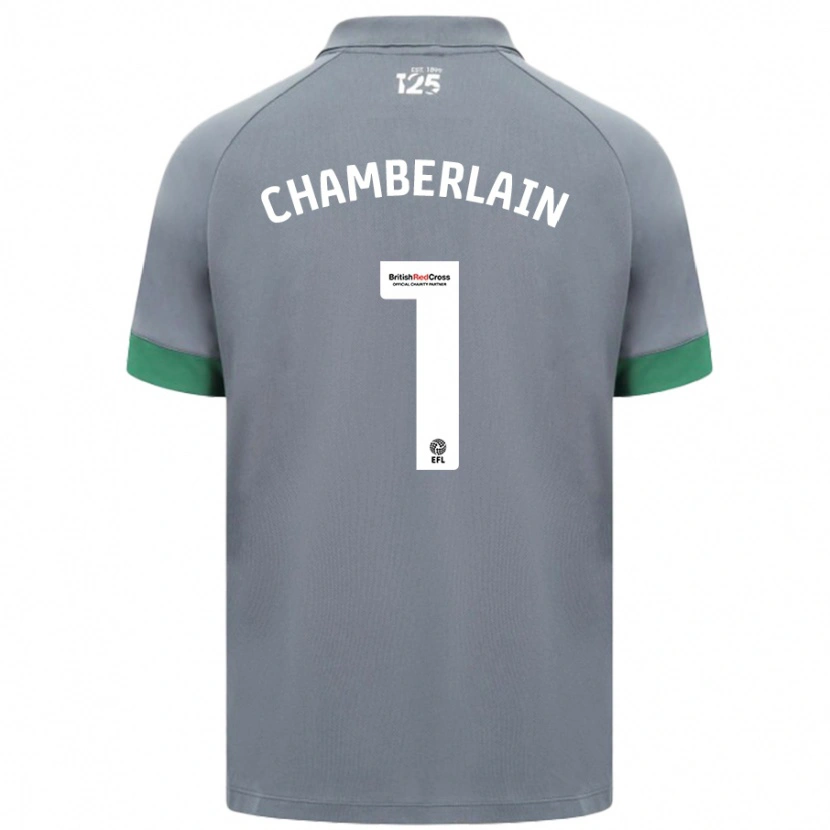 Danxen Kinderen Ceryn Chamberlain #1 Donkergrijs Uitshirt Uittenue 2024/25 T-Shirt