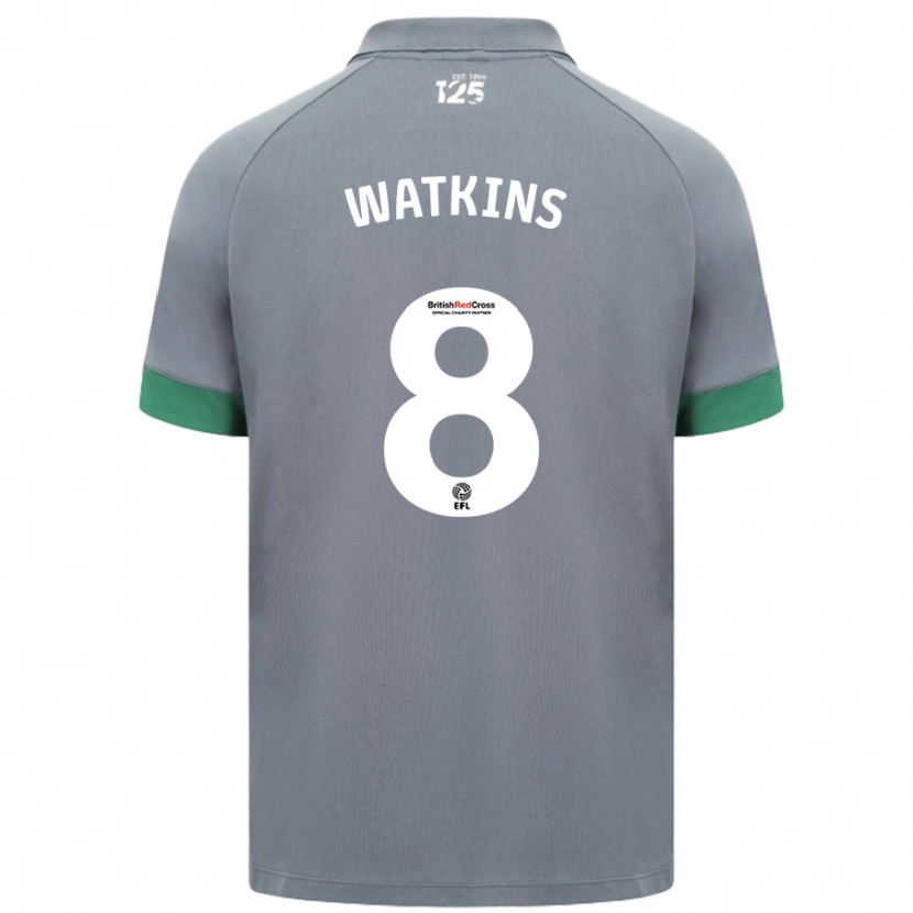 Danxen Kinderen Seren Watkins #8 Donkergrijs Uitshirt Uittenue 2024/25 T-Shirt