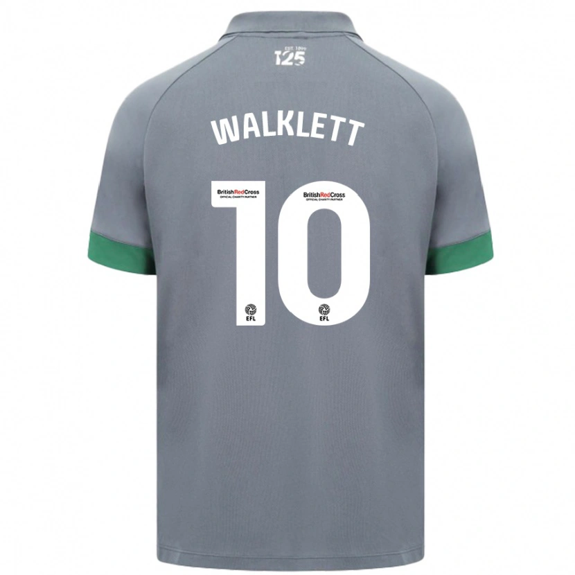 Danxen Kinderen Kerry Walklett #10 Donkergrijs Uitshirt Uittenue 2024/25 T-Shirt