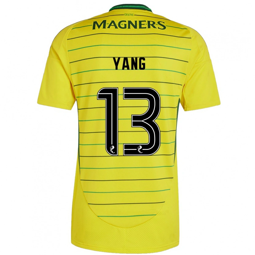 Danxen Kinderen Hyun-Jun Yang #13 Geel Uitshirt Uittenue 2024/25 T-Shirt