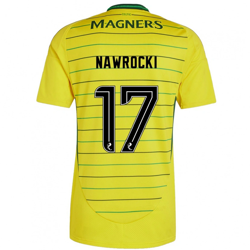 Danxen Kinderen Maik Nawrocki #17 Geel Uitshirt Uittenue 2024/25 T-Shirt