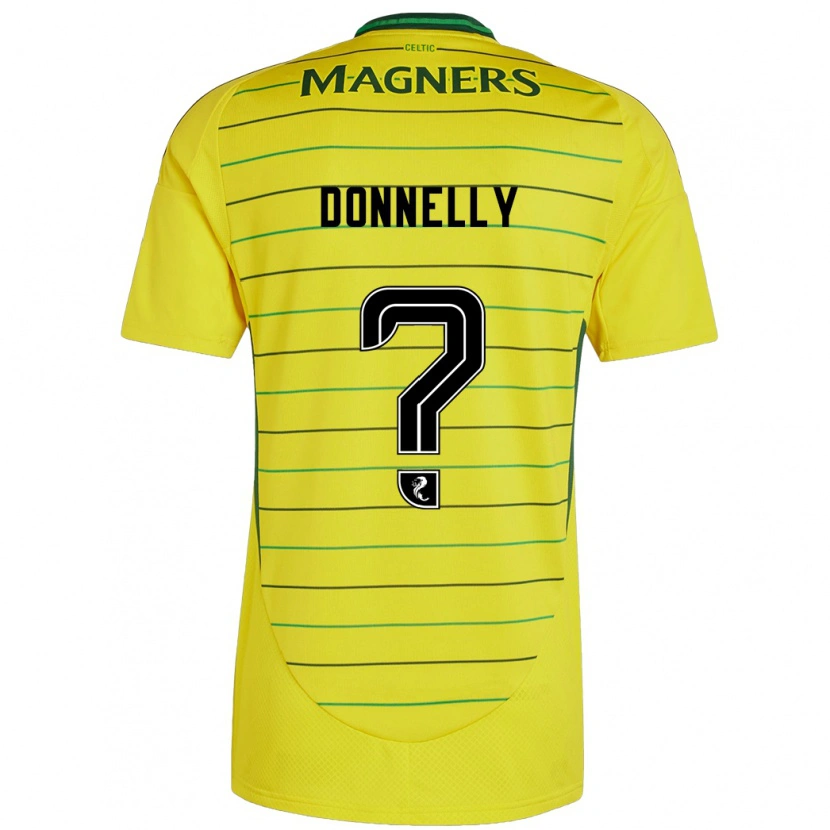 Danxen Kinderen Jacob Donnelly #0 Geel Uitshirt Uittenue 2024/25 T-Shirt