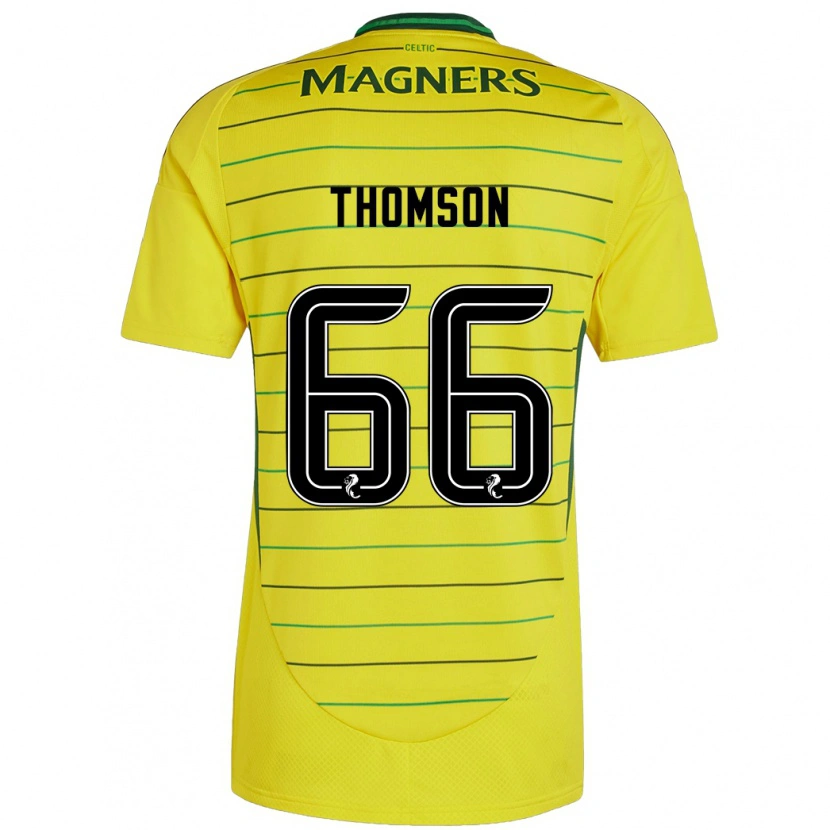 Danxen Kinderen Corey Thomson #66 Geel Uitshirt Uittenue 2024/25 T-Shirt