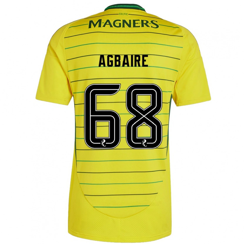 Danxen Kinderen Lenny Agbaire #68 Geel Uitshirt Uittenue 2024/25 T-Shirt