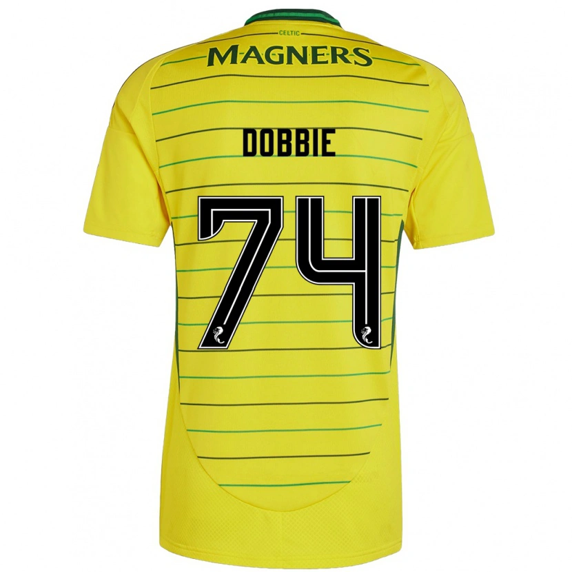 Danxen Kinderen Lewis Dobbie #74 Geel Uitshirt Uittenue 2024/25 T-Shirt