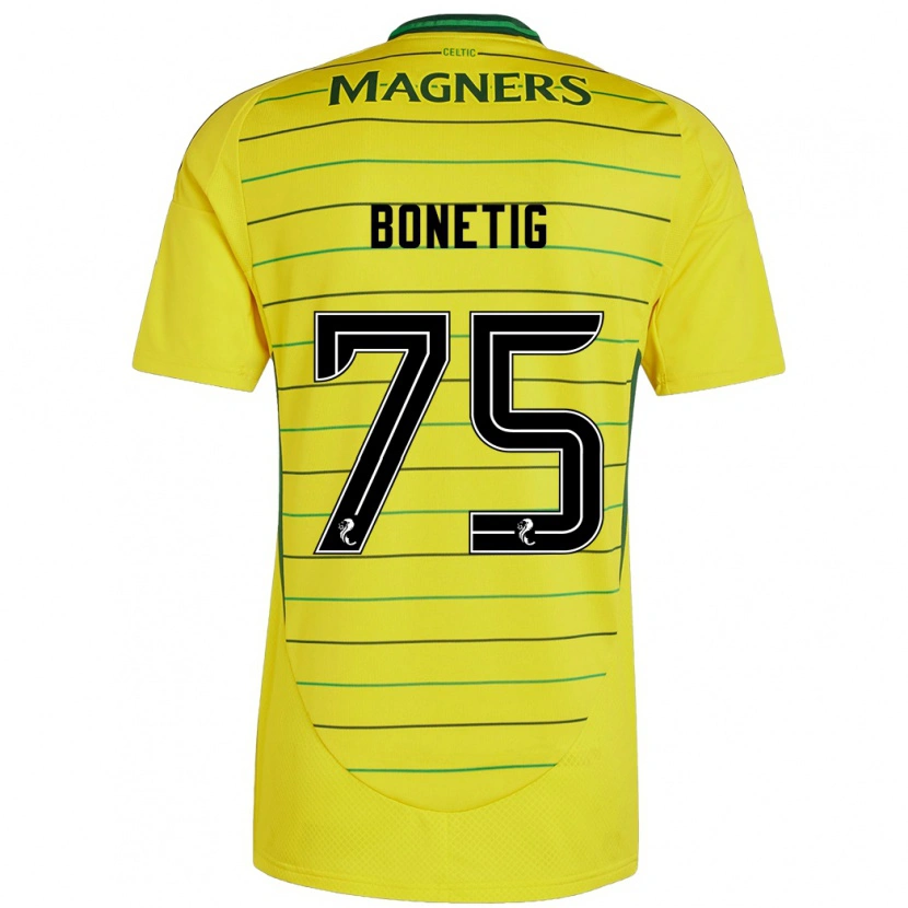 Danxen Kinderen Liam Bonetig #75 Geel Uitshirt Uittenue 2024/25 T-Shirt