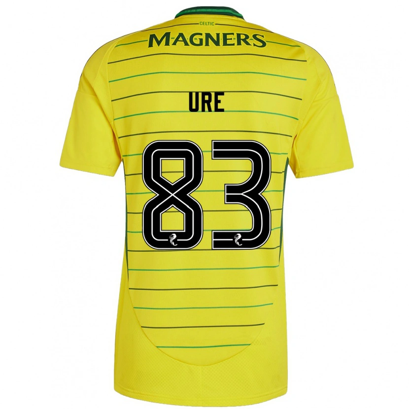 Danxen Kinderen Kyle Ure #83 Geel Uitshirt Uittenue 2024/25 T-Shirt