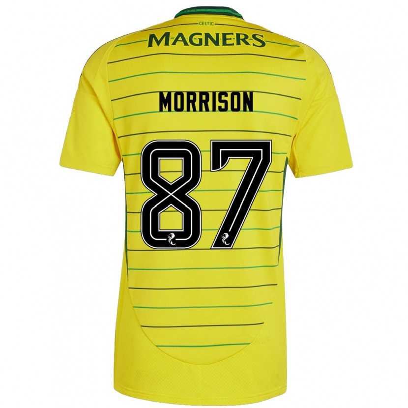 Danxen Kinderen Joe Morrison #87 Geel Uitshirt Uittenue 2024/25 T-Shirt