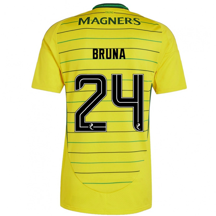 Danxen Kinderen Bruna Lourenço #24 Geel Uitshirt Uittenue 2024/25 T-Shirt