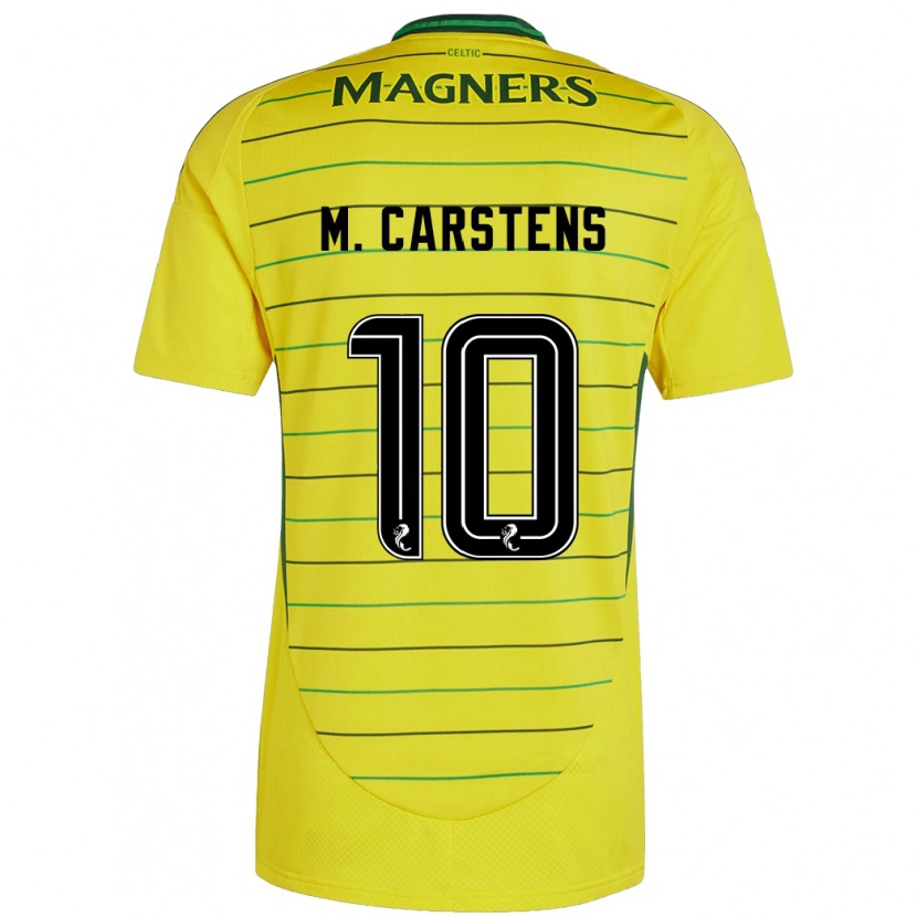 Danxen Kinderen Mathilde Carstens #10 Geel Uitshirt Uittenue 2024/25 T-Shirt