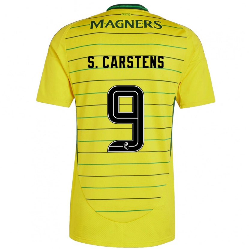 Danxen Kinderen Signe Carstens #9 Geel Uitshirt Uittenue 2024/25 T-Shirt