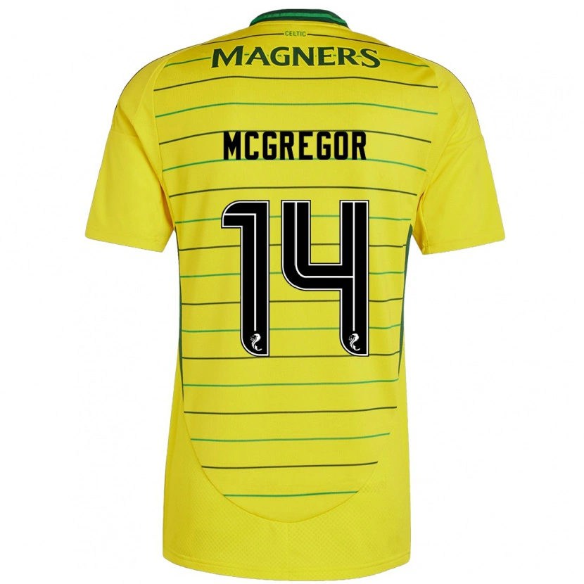 Danxen Kinderen Shannon Mcgregor #14 Geel Uitshirt Uittenue 2024/25 T-Shirt