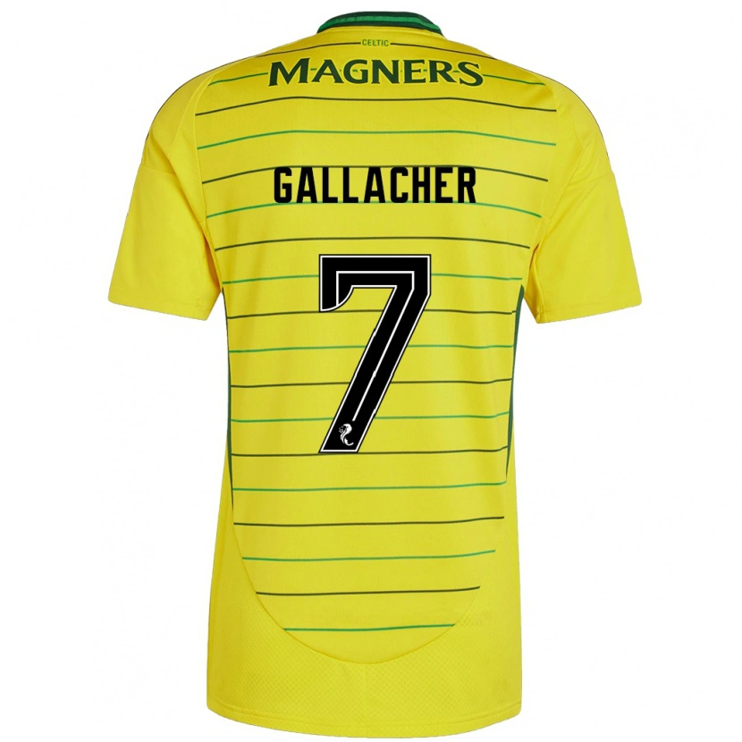 Danxen Kinderen Amy Gallacher #7 Geel Uitshirt Uittenue 2024/25 T-Shirt