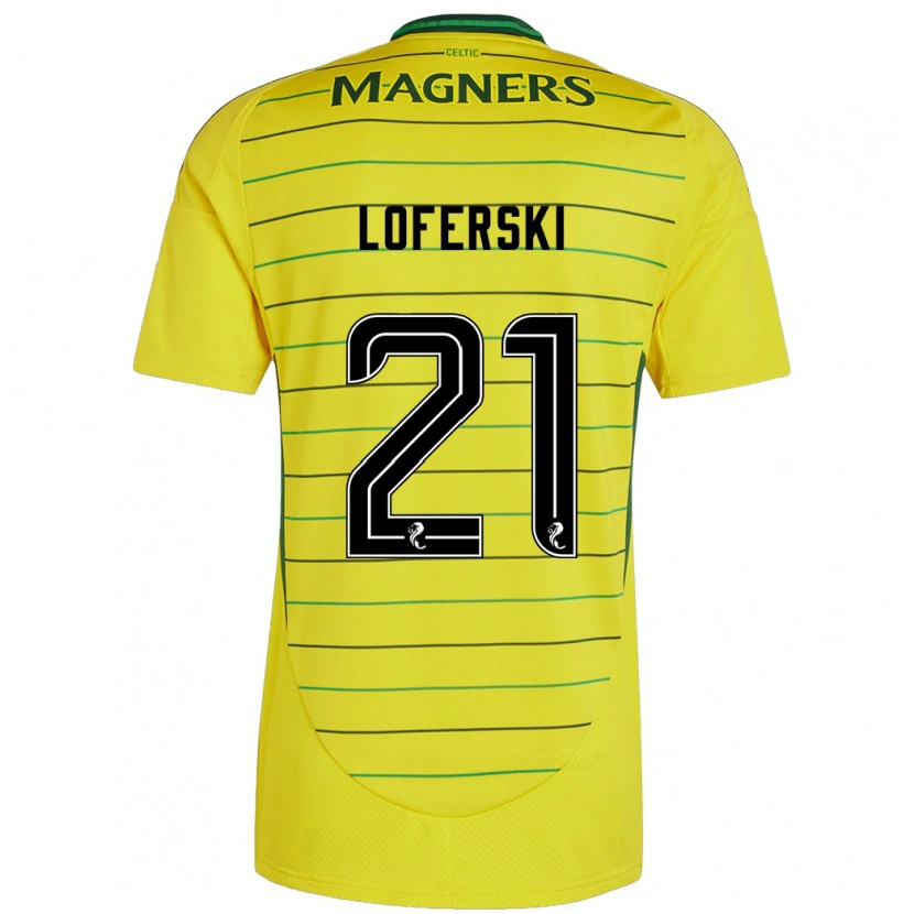 Danxen Kinderen Kit Loferski #21 Geel Uitshirt Uittenue 2024/25 T-Shirt