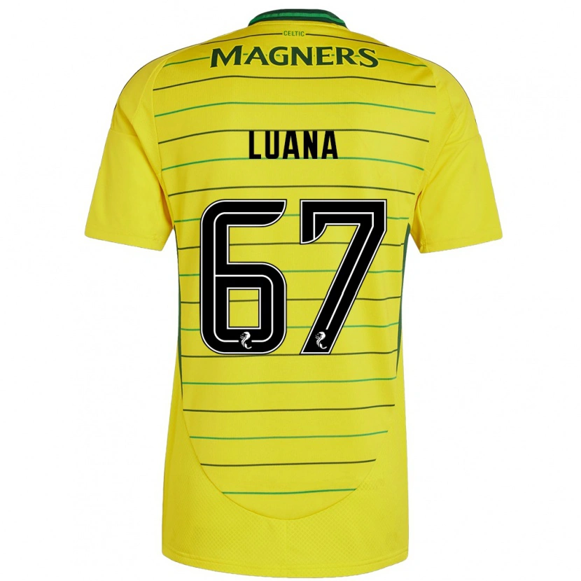 Danxen Kinderen Luana Muñoz #67 Geel Uitshirt Uittenue 2024/25 T-Shirt