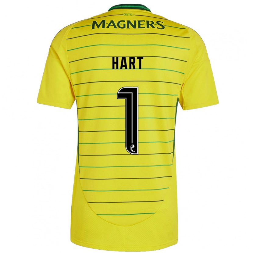 Danxen Kinderen Joe Hart #1 Geel Uitshirt Uittenue 2024/25 T-Shirt