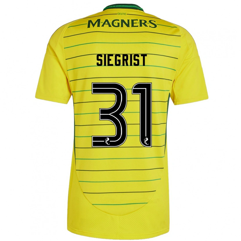 Danxen Kinderen Benjamin Siegrist #31 Geel Uitshirt Uittenue 2024/25 T-Shirt