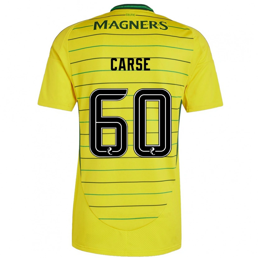 Danxen Kinderen Mackenzie Carse #60 Geel Uitshirt Uittenue 2024/25 T-Shirt