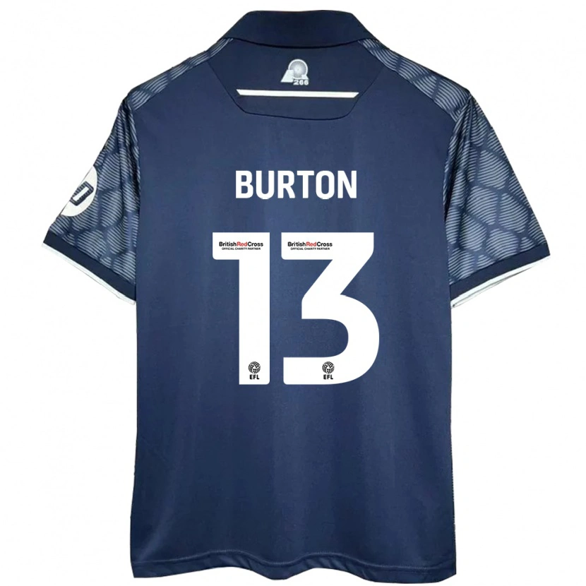 Danxen Kinderen Callum Burton #13 Zwart Uitshirt Uittenue 2024/25 T-Shirt