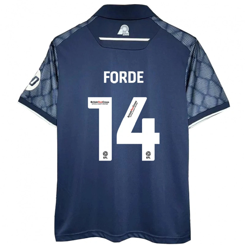 Danxen Kinderen Anthony Forde #14 Zwart Uitshirt Uittenue 2024/25 T-Shirt