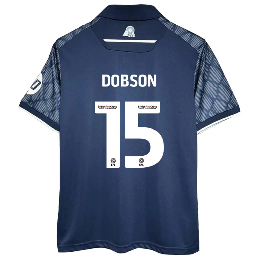 Danxen Kinderen George Dobson #15 Zwart Uitshirt Uittenue 2024/25 T-Shirt