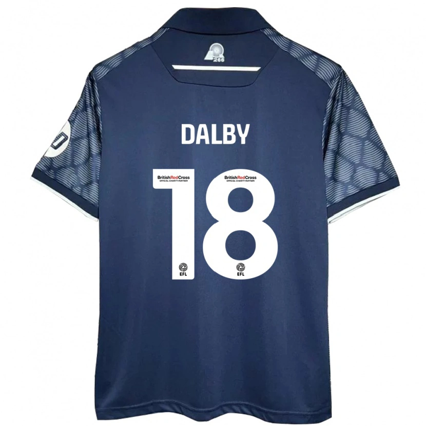 Danxen Kinderen Sam Dalby #18 Zwart Uitshirt Uittenue 2024/25 T-Shirt