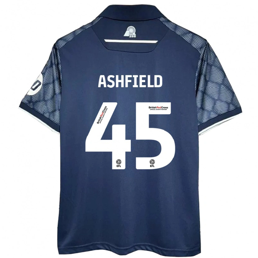 Danxen Kinderen Harry Ashfield #45 Zwart Uitshirt Uittenue 2024/25 T-Shirt