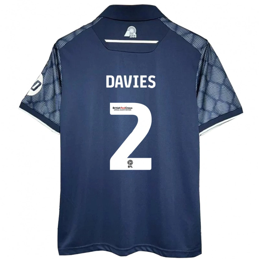 Danxen Kinderen Phoebe Davies #2 Zwart Uitshirt Uittenue 2024/25 T-Shirt