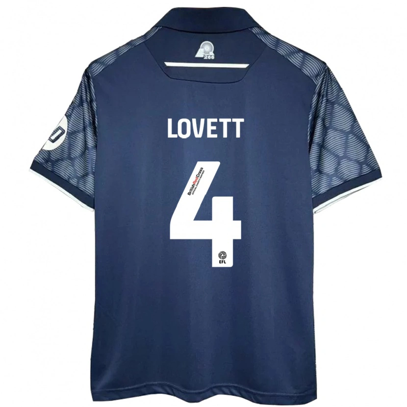 Danxen Kinderen Erin Lovett #4 Zwart Uitshirt Uittenue 2024/25 T-Shirt