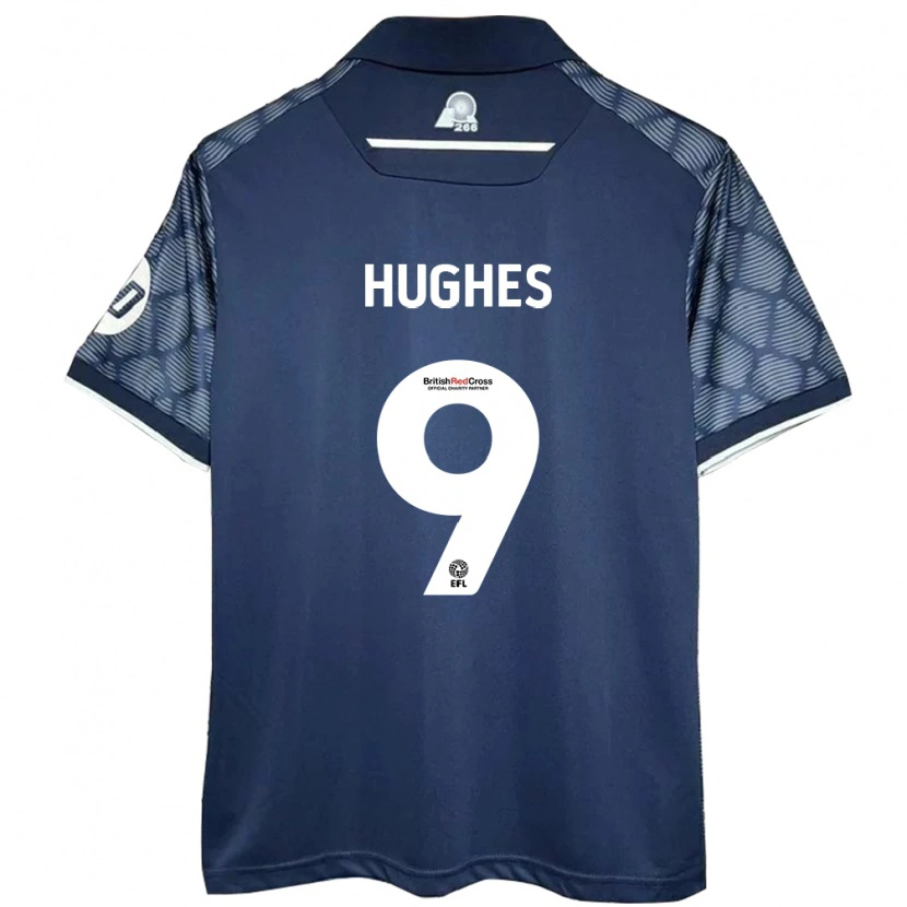 Danxen Kinderen Rosie Hughes #9 Zwart Uitshirt Uittenue 2024/25 T-Shirt