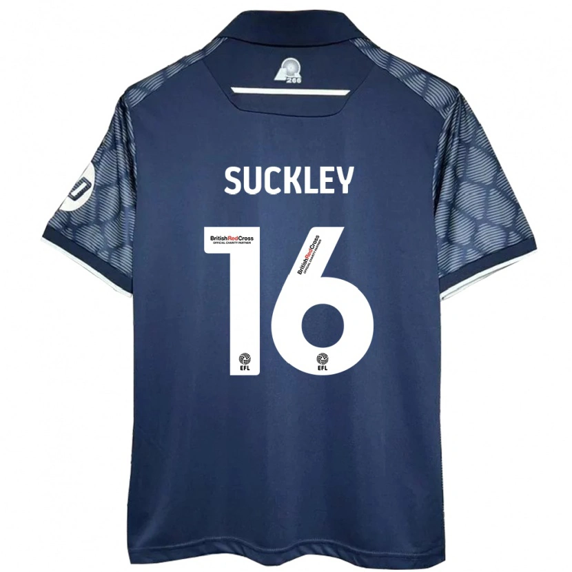 Danxen Kinderen Ava Suckley #16 Zwart Uitshirt Uittenue 2024/25 T-Shirt